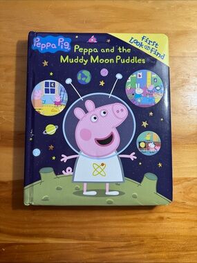 🌈2/$8  Peppa and the Muddy Moon Puddles : Look and Find